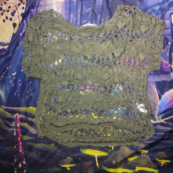 Grunge Goth Fairy Crochet Top - Picture 9 of 13